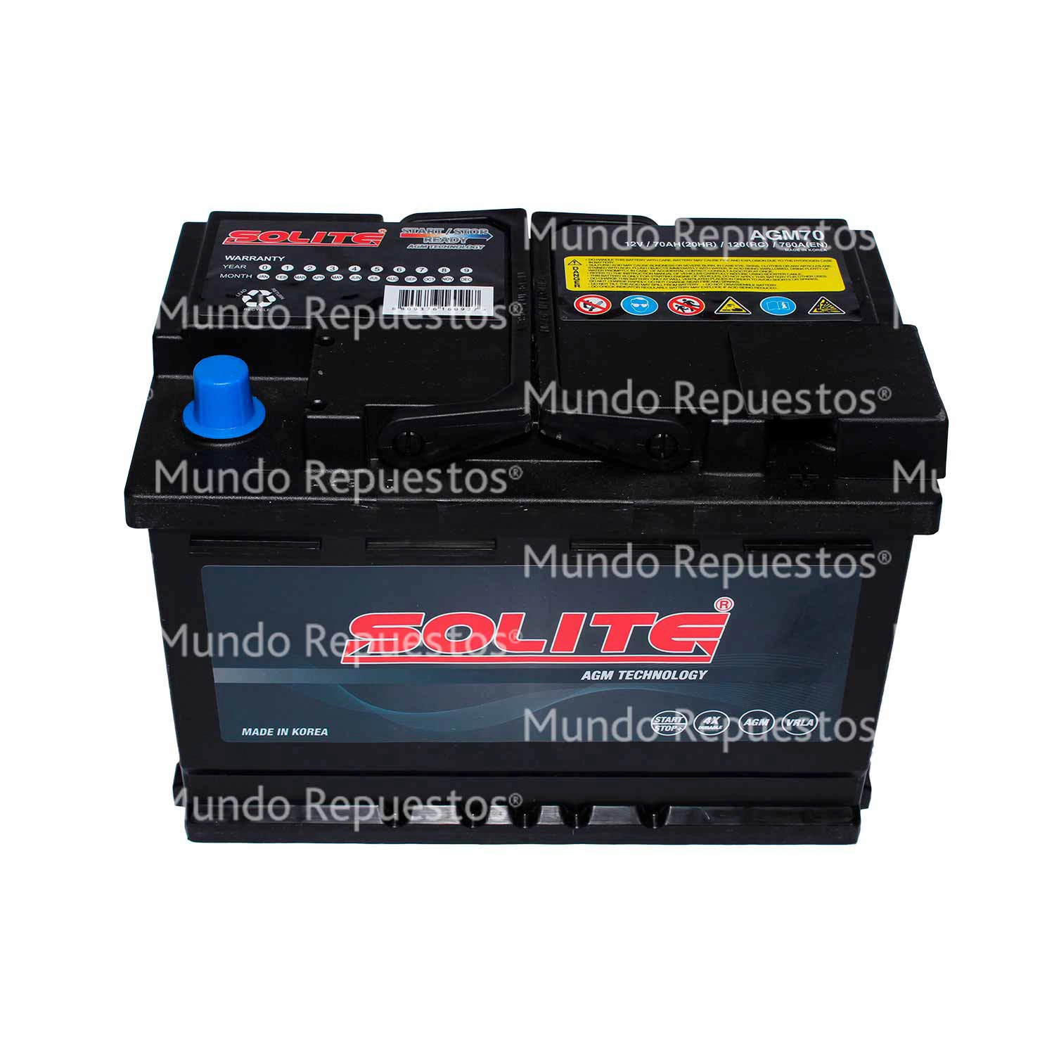 Batería para Auto de 70 Amperes