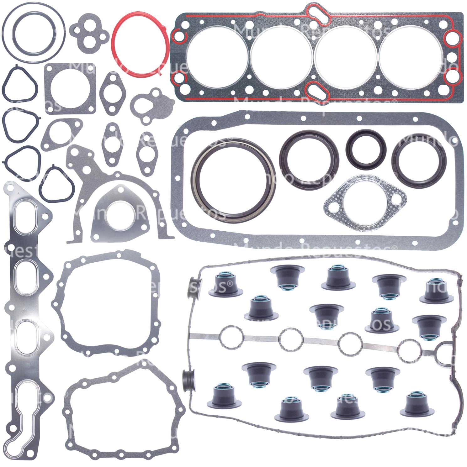 Juego Empaquetadura de Motor non asbestos retenes válvula kit