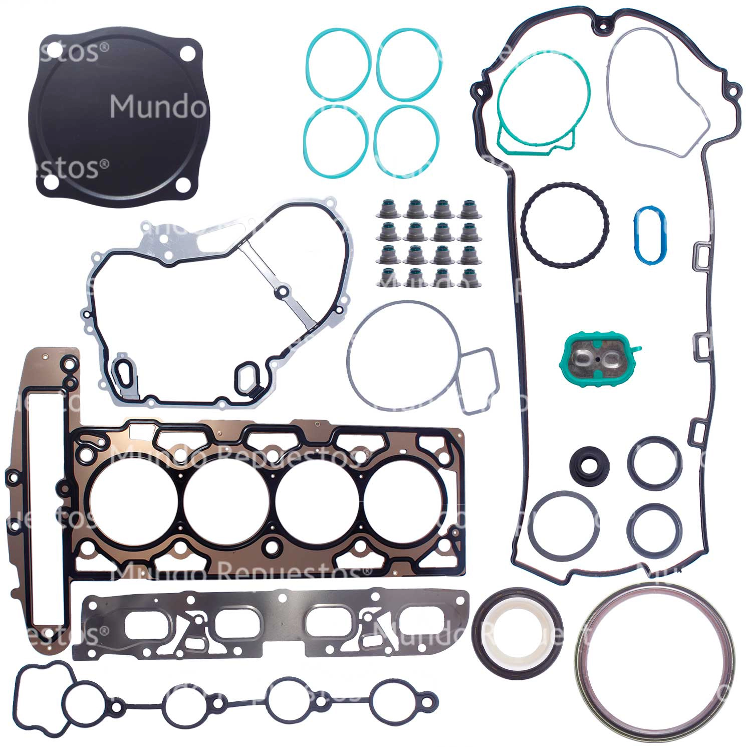 Juego Empaquetadura de Motor metálica con retenes culata kit