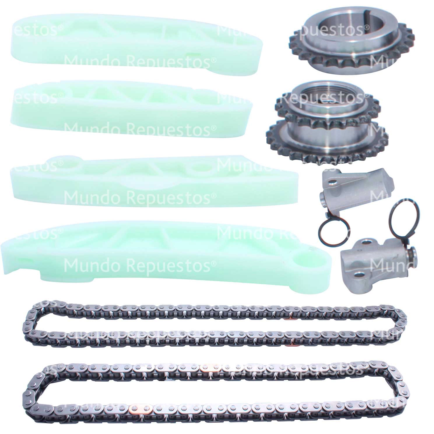Kit Distribución cadena 11 piezas 2 cadenas 00 eslabones