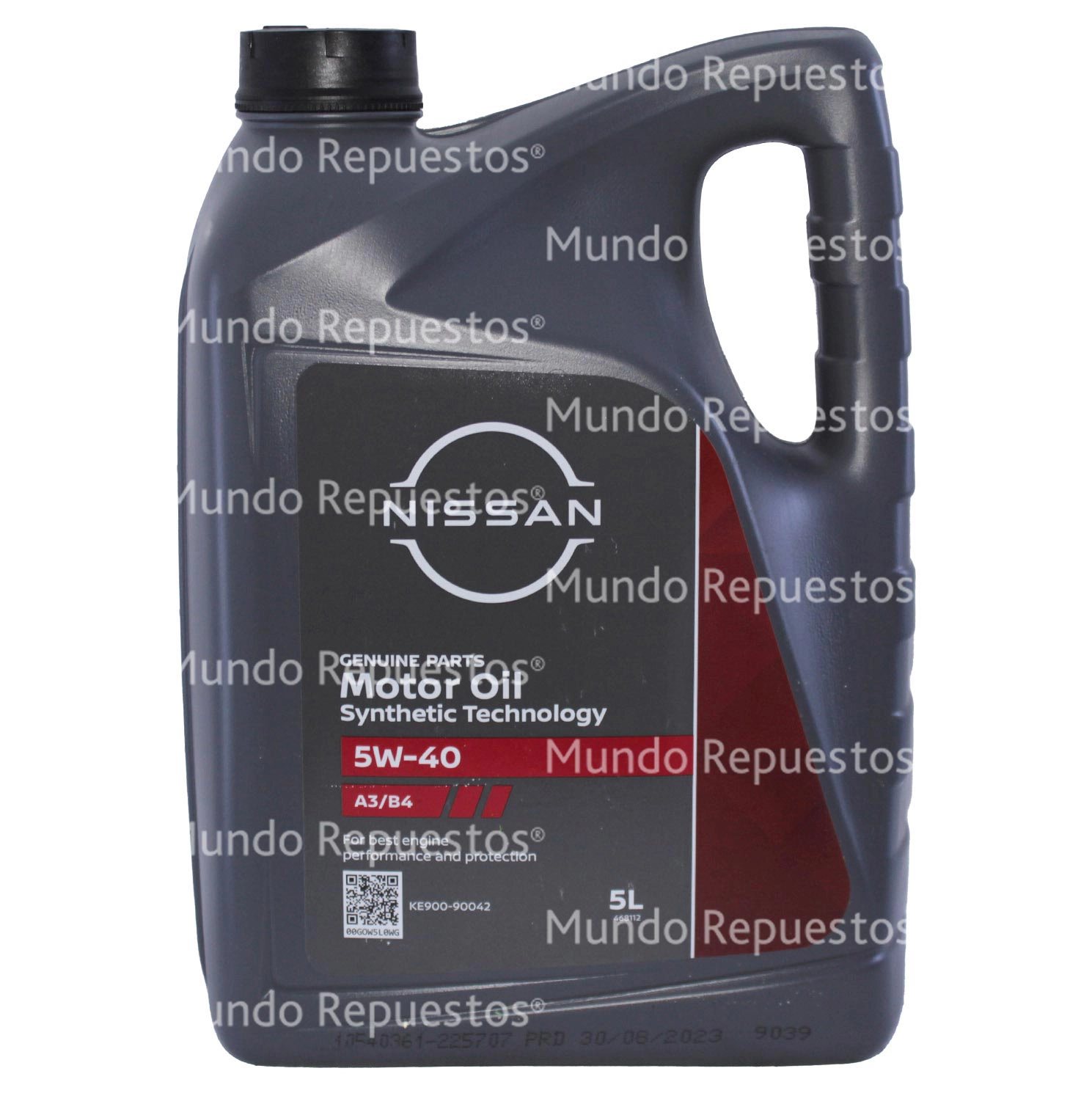 Aceite Motor 5W-40 marca Nissan disponible en Mundo Repuestos